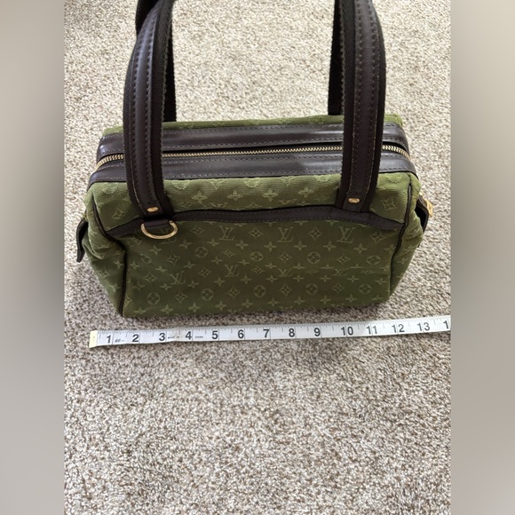 AUTHENTIC Vintage 2002 Louis Vuitton Mini Lin Josephine PM Green Monogram Bag - Picture 14 of 16